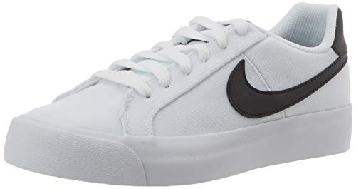 Nike Court Royale AC Canvas, Zapatillas para Mujer, Blanco/Negro, 39 EU