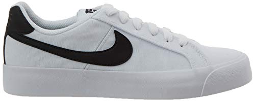 Nike Court Royale AC Canvas, Zapatillas para Mujer, Blanco/Negro, 39 EU