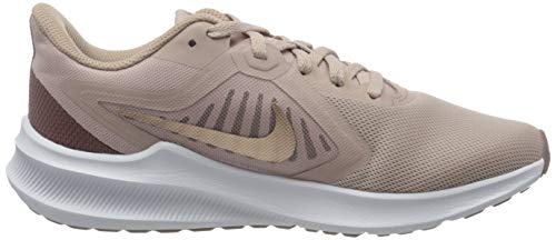 NIKE Downshifter 10, Running Shoe Mujer, Stone Mauve/Metallic Red Bronze-Smokey Mauve, 39 EU