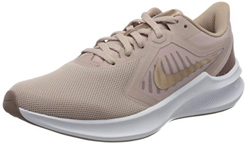 NIKE Downshifter 10, Running Shoe Mujer, Stone Mauve/Metallic Red Bronze-Smokey Mauve, 39 EU