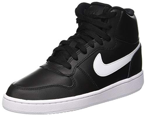 Nike Ebernon Mid, Zapatillas Altas Mujer, Negro (Black/White 001), 36 EU
