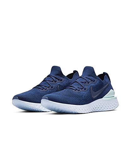 Nike Epic React Flyknit 2 - Zapatillas de correr para mujer, color azul vacío/índigo, azul (Black//White/White), 40 EU