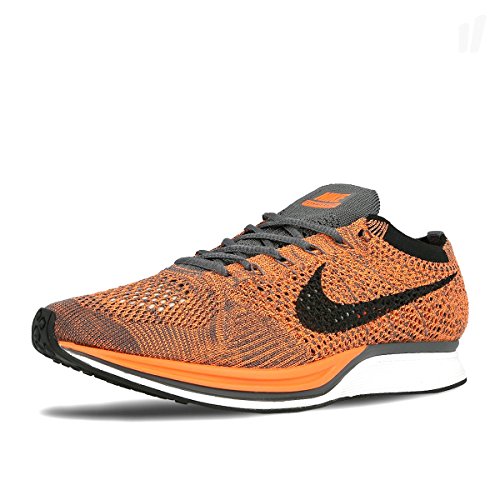 Nike Flyknit Racer, Zapatillas de Deporte Unisex Adulto, Naranja/Blanco/Gris (Total Orange/White-Dark Grey), 40 EU