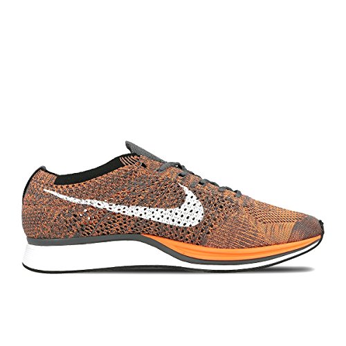 Nike Flyknit Racer, Zapatillas de Deporte Unisex Adulto, Naranja/Blanco/Gris (Total Orange/White-Dark Grey), 40 EU