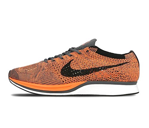 Nike Flyknit Racer, Zapatillas de Deporte Unisex Adulto, Naranja/Blanco/Gris (Total Orange/White-Dark Grey), 40 EU