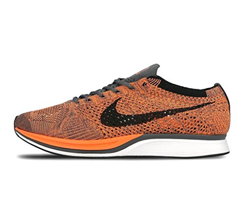 Nike Flyknit Racer, Zapatillas de Deporte Unisex Adulto, Naranja/Blanco/Gris (Total Orange/White-Dark Grey), 40 EU
