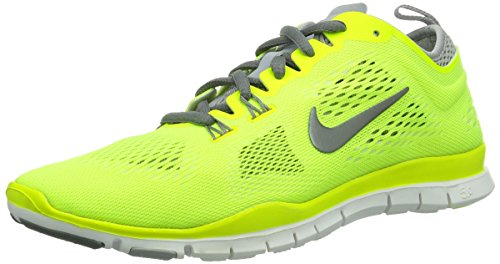 Nike Free 5.0 Traing Fit 4 - Zapatillas de running para Mujer, Amarillo - Grün (Volt/Cool Grey-Wolf Grey-White), 37.5