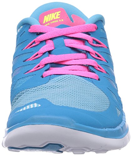 Nike Free 5.0, Zapatillas de Correr Niñas, Azul (Blue Lagoon/Pink Powder/White/Volt), 39 EU