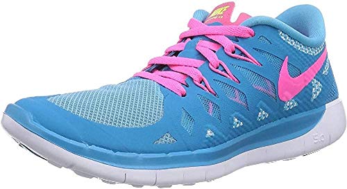 Nike Free 5.0, Zapatillas de Correr Niñas, Azul (Blue Lagoon/Pink Powder/White/Volt), 39 EU