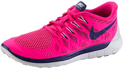 Nike Free 5.0+ - Zapatos para correr para mujer, color dunkelblau/pink, talla 41