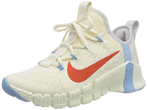 Nike Free Metcon 3 Women's Training, Zapatillas de Gimnasio Mujer, Pale Ivory Team Orange Vast Grey, 43 EU