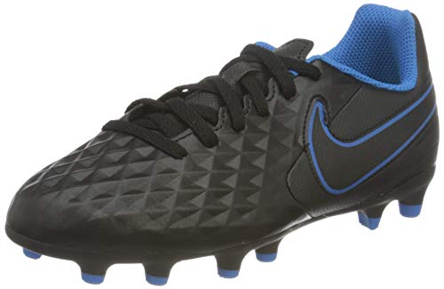 Nike JR Legend 8 Club FG/MG, Zapatillas de ftbol, Black Black Lt Photo Blue Cyber, 37.5 EU