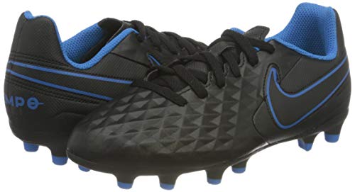 Nike JR Legend 8 Club FG/MG, Zapatillas de ftbol, Black Black Lt Photo Blue Cyber, 37.5 EU