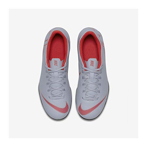 Nike Jr Vapor 12 Club GS FG/MG, Zapatillas de fútbol Sala Unisex Adulto, Multicolor (Wolf Grey/Lt Crimson/Black 060), 36.5 EU