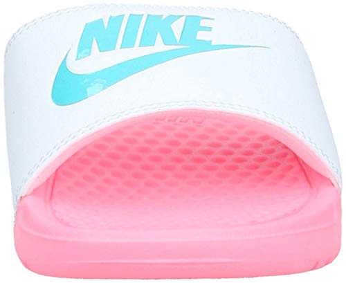 Nike Just Do It Benassi - Chanclas para mujer, Rosa (Sunset Pulse/Teal Nebula - Blanco), 35 EU