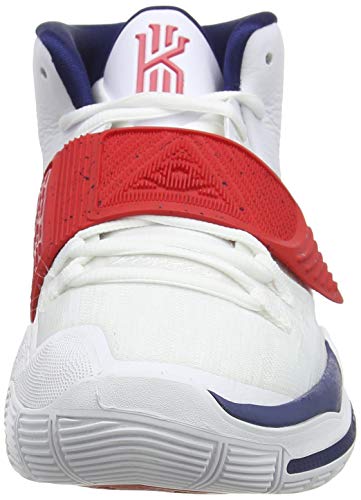 Nike Kyrie 6, Zapatillas de Baloncesto. Hombre, Blanco, Rojo y Azul, 45.5 EU