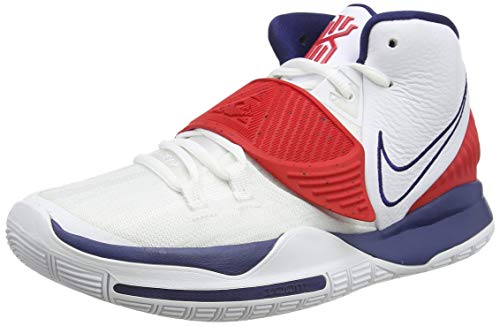 Nike Kyrie 6, Zapatillas de Baloncesto. Hombre, Blanco, Rojo y Azul, 45.5 EU