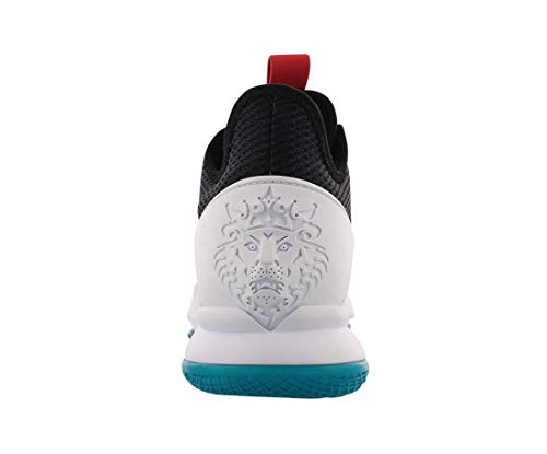 Nike Lebron Witness IV, Zapatilla de Baloncesto Hombre, Negro/Blanco/Rojo/Azul/Gris Ahumado/Rojo, 42.5 EU