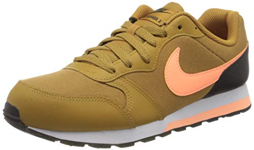 Nike MD Runner 2 (GS), Zapatillas Unisex Adulto, Trigo/Naranja Pulso-Negro-Blanco, 37.5 EU