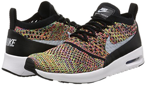 Nike Mujeres Air AX Thea Ultra FK Bajos & Medios Cordon Zapatos para Correr, Bright Crimson/Wolf Grey-Black-White, Talla 7.5
