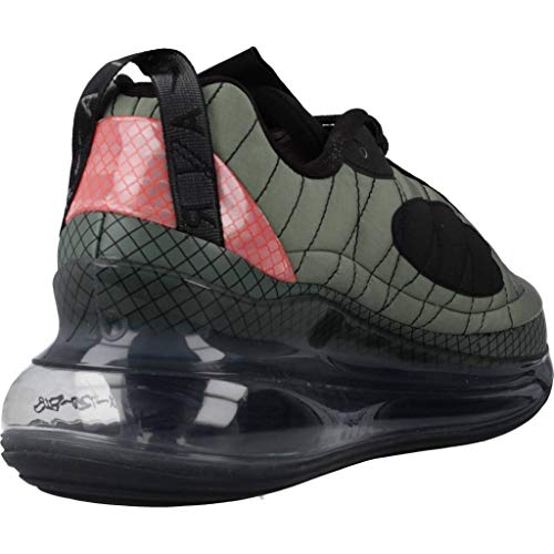 Nike Mx-720-818, Running Shoe Hombre, Negro/Rojo Universitario/Gris Humo Claro/Naranja Magma, 40 EU