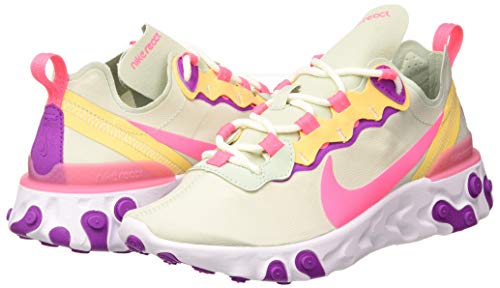 Nike React Element 55 Women's Shoe, Zapatillas para Correr Mujer, Pistachio Frost/Digital Pink, 38 EU