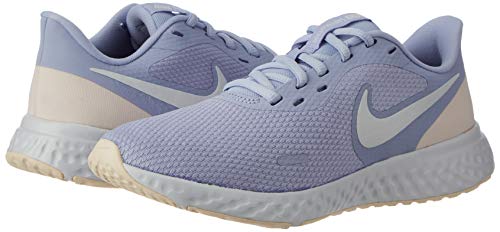 NIKE Revolution 5, Running Shoe Mujer, Ghost/Summit White-World Indigo, 38 EU