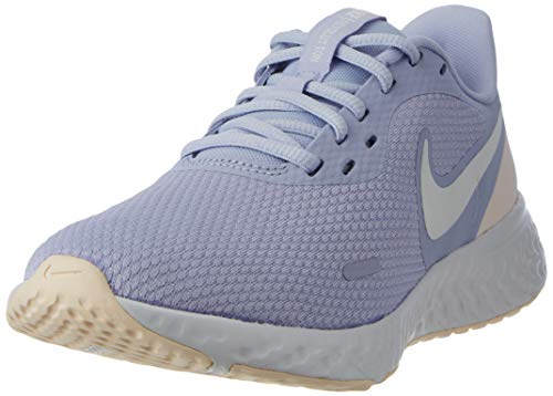 NIKE Revolution 5, Running Shoe Mujer, Ghost/Summit White-World Indigo, 38 EU