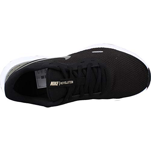 Nike Revolution 5 Zapatillas de running para mujer, color negro/dorado metálico, talla 36,5 normal