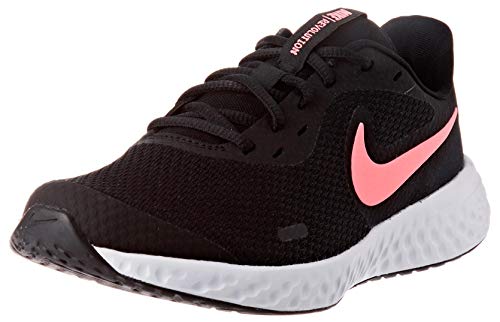 Nike Revolution 5, Zapatillas, Negro (Black/Sunset Pulse), 40 EU