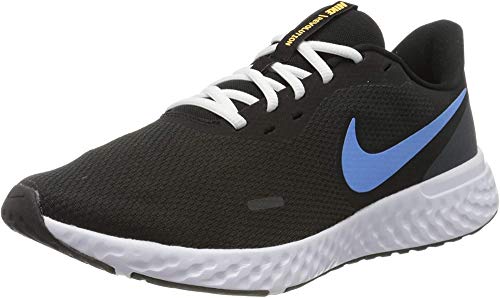 NIKE Revolution_5', Zapatillas Hombre, Black University Blue Laser Oro, 44 EU