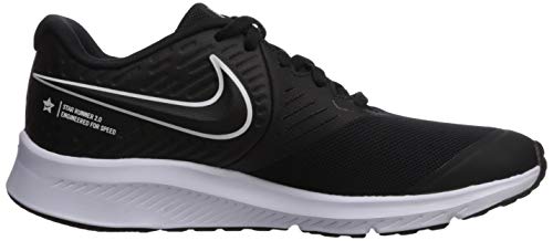 NIKE Star Runner 2 (GS), Zapatillas Unisex Adulto, Negro (Black/White/Black/Volt 001), 37.5 EU