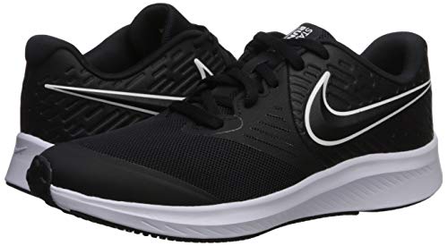 NIKE Star Runner 2 (GS), Zapatillas Unisex Adulto, Negro (Black/White/Black/Volt 001), 37.5 EU