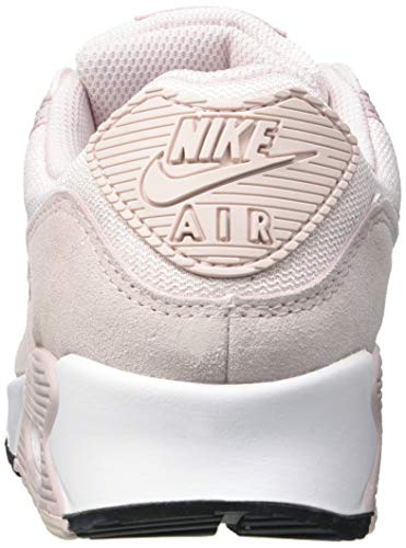 Nike W Air MAX 90, Zapatillas para Correr Mujer, Barely Rose White Black, 36.5 EU