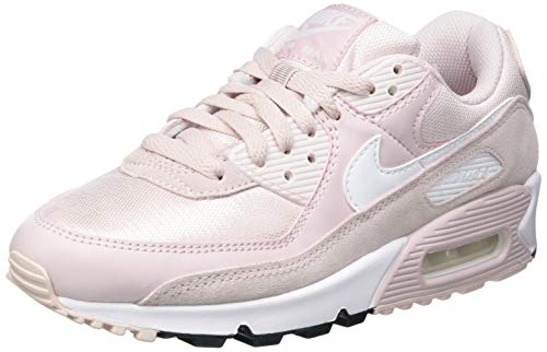 Nike W Air MAX 90, Zapatillas para Correr Mujer, Barely Rose White Black, 36.5 EU