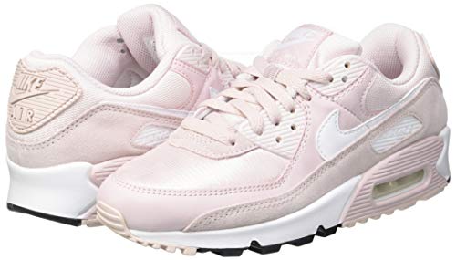 Nike W Air MAX 90, Zapatillas para Correr Mujer, Barely Rose White Black, 39 EU