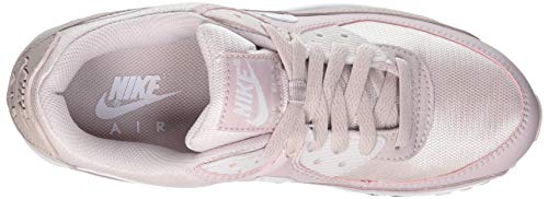 Nike W Air MAX 90, Zapatillas para Correr Mujer, Barely Rose White Black, 39 EU