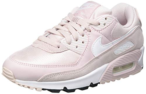 Nike W Air MAX 90, Zapatillas para Correr Mujer, Barely Rose White Black, 40 EU