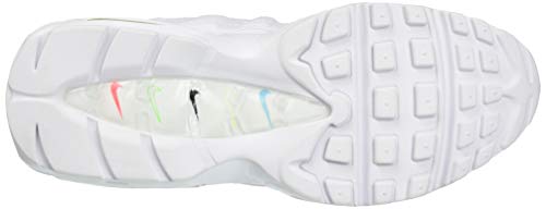 Nike W Air MAX 95 SE WW, Zapatillas para Correr Mujer, White White Volt Blue Fury Black, 37.5 EU