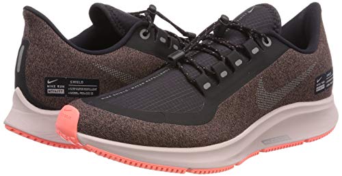 Nike W Air Zoom Pegasus 35 RN Shld, Zapatillas de Running para Mujer, Gris (Oil Grey/Mtlc Silver/Smokey Mauve/Particle Rose/Lava Glow 001), 44.5 EU