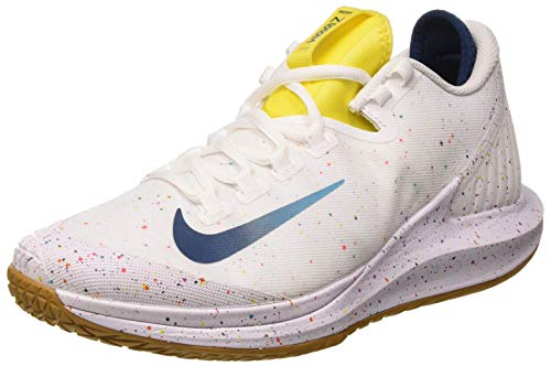 Nike W NIKECOURT Air Zoom Zero HC, Zapatillas para Correr Mujer, White Valerian Blue Oracle Aqua OPTI Yellow Wheat, 36 EU