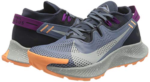 Nike W Pegasus Trail 2, Zapatillas para Correr Mujer, Thunder Blue Photon Dust Ashen Slate Dk Obsidian Peach Cream Red Plum, 40.5 EU