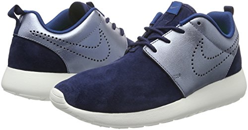 Nike W Roshe One PRM Suede, Zapatillas de Deporte para Mujer, Azul Marino (Mid Navy/Mtlc Bl Dsk-SL-CRT Bl), 38 EU