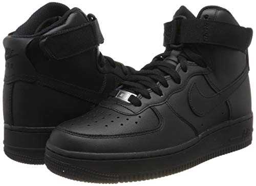 Nike Wmns Air Force 1 High, Zapatos de Baloncesto Mujer, Negro (Black/Black/Black 013), 40 EU