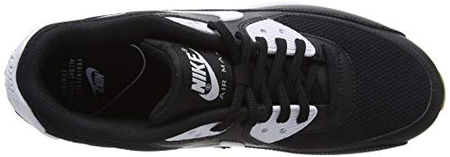 Nike Wmns Air MAX 90, Zapatillas Mujer, Negro (Black/White-Gum Light Brown-White 055), 36.5 EU