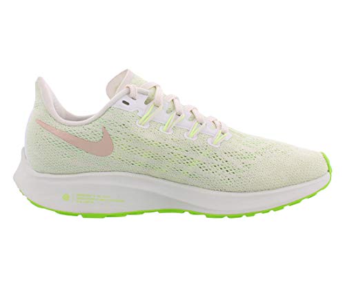 Nike Wmns Air Zoom Pegasus 36, Zapatillas de Atletismo Mujer, Multicolor (Phantom/Bio Beige-Barely Volt 2), 38.5 EU