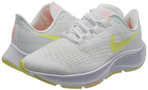 Nike Wmns Air Zoom Pegasus 37, Zapatillas para Correr Mujer, White Lt Zitron BRT Mango, 39 EU