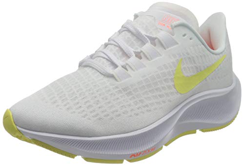 Nike Wmns Air Zoom Pegasus 37, Zapatillas para Correr Mujer, White Lt Zitron BRT Mango, 40 EU