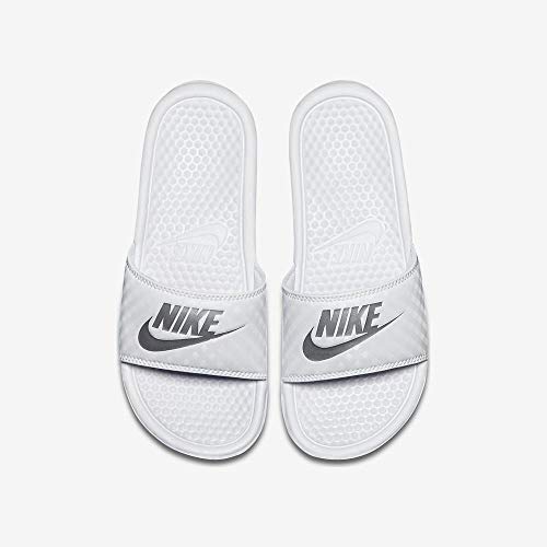 Nike Wmns Benassi JDI, Chanclas Mujer, Blanco (White/Metallic Silver 102), 43 EU