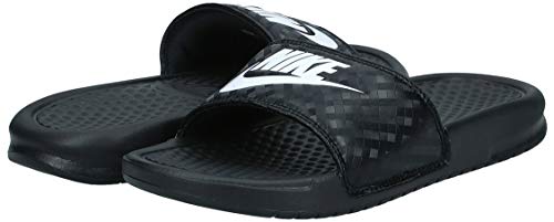 Nike Wmns Benassi JDI, Chanclas Mujer, Negro (Black/White 011), Numeric_44_Point_5 EU